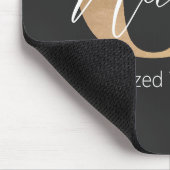 Tapis De Souris Monogramme moderne O & Nom initial Personnalisé (Coin)