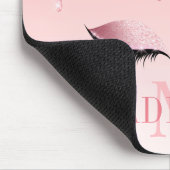 Tapis De Souris Monogramme moderne Parties scintillant rose modern (Coin)