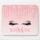 Tapis De Souris Monogramme moderne Parties scintillant rose modern (Devant)