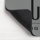 Tapis De Souris Monogramme moderne Professional Plain Votre nom (Coin)