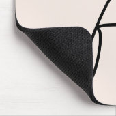 Tapis De Souris Monogramme moderne Script Blush Pink Initiales (Coin)