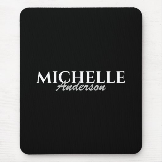 Tapis De Souris Monogramme moderne simple (Devant)