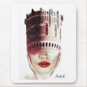 Tapis De Souris Monogramme moderne unique Imagination Collage d'oe (Devant)