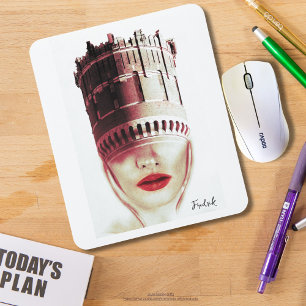 Tapis De Souris Monogramme moderne unique Imagination Collage d'oe