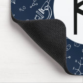 Tapis De Souris Monogramme Motif de doodle de science/chimie (Coin)
