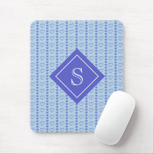 Tapis De Souris Monogramme Motif des rayures cardiaques du pays