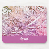 Tapis De Souris Monogramme Motif rose Abstrait (Devant)