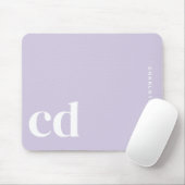 Tapis De Souris Monogramme mou violet clair initial (Avec souris)