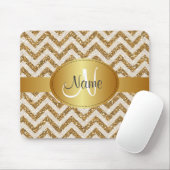 Tapis De Souris Monogramme Mousepad de chevron de parties (Avec souris)
