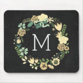 Tapis De Souris Monogramme Mousepad de style de tableau (Devant)
