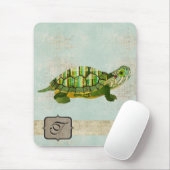 Tapis De Souris Monogramme Mousepad de tortue de jade (Avec souris)