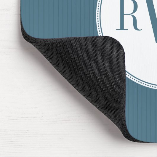 Tapis De Souris Monogramme mousepad en acier bleu (Coin)