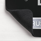 Tapis De Souris monogramme noir argent minimaliste élégant (Coin)