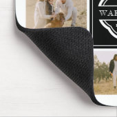 Tapis De Souris Monogramme noir blanc et collage photo de l'année (Coin)