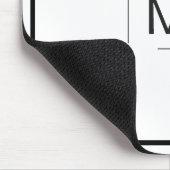 Tapis De Souris Monogramme noir blanc simple professionnel (Coin)