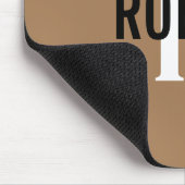 Tapis De Souris Monogramme noir d'or moderne nom homme (Coin)