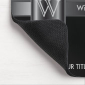 Tapis De Souris Monogramme noir et acier (Coin)