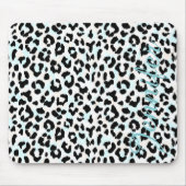 Tapis De Souris Monogramme noir et blanc chic d'impression de (Devant)