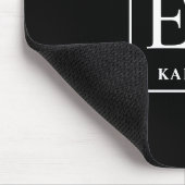 Tapis De Souris Monogramme noir et blanc moderne (Coin)
