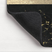 Tapis De Souris Monogramme noir et or (Coin)