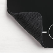 Tapis De Souris Monogramme noir simple et moderne (Coin)