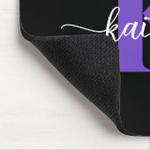 Tapis De Souris Monogramme noir violet (Coin)