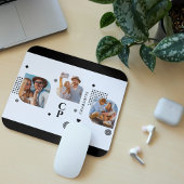 Tapis De Souris Monogramme Nom 3 Photo Collage tendance moderne