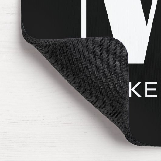 Tapis De Souris Monogramme Nom initial Simple (Coin)