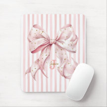 Monogramme Nom Ruban Confetti Or Rose