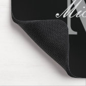 Tapis De Souris Monogramme nommé noir et blanc fascinant (Coin)