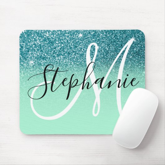 Tapis De Souris Monogramme Ombre Sparkle de Parties scintillant ve (Avec souris)