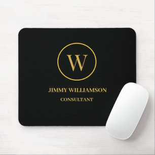 Tapis De Souris Monogramme Or Black Business