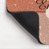 Tapis De Souris Monogramme or Rose fille (Coin)