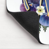 Tapis De Souris Monogramme peint à la main d'initiale de pensée - (Coin)