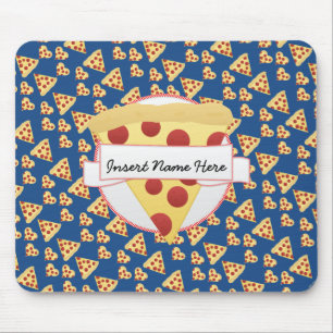Tapis De Souris Monogramme personnalisable d'amant de pizza