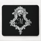 Tapis De Souris Monogramme personnalisé initial (Devant)