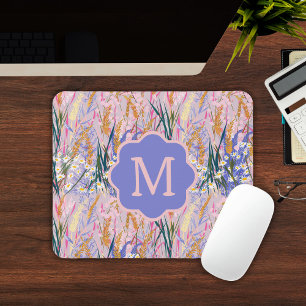 Tapis De Souris Monogramme personnalisé lavande