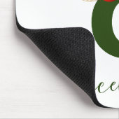Tapis De Souris Monogramme personnalisé simple Noël (Coin)