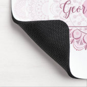 Tapis De Souris Monogramme Pink Confetti dentelle ornementale Mand (Coin)