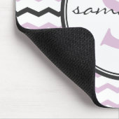 Tapis De Souris Monogramme pourpre de Chevron (Coin)