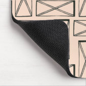 Tapis De Souris Monogramme | Rectangle géométrique X Design (Coin)