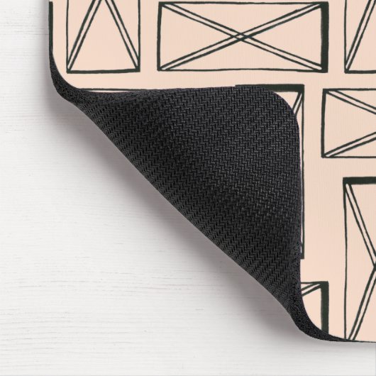 Tapis De Souris Monogramme | Rectangle géométrique X Design (Coin)
