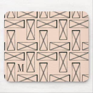 Tapis De Souris Monogramme   Rectangle géométrique X Design