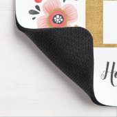 Tapis De Souris Monogramme rose (Coin)