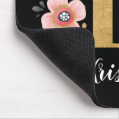 Tapis De Souris Monogramme rose (Coin)