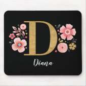 Tapis De Souris Monogramme rose (Devant)