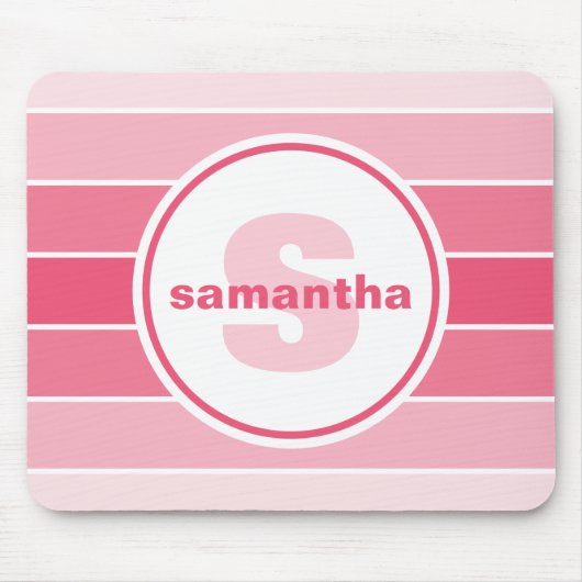 Tapis De Souris Monogramme rose d'Ombre (Devant)