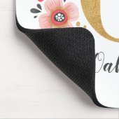 Tapis De Souris Monogramme rose fille (Coin)