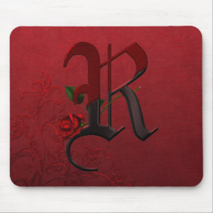 Tapis De Souris Monogramme rose gothique R