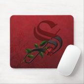 Tapis De Souris Monogramme rose gothique S (Avec souris)